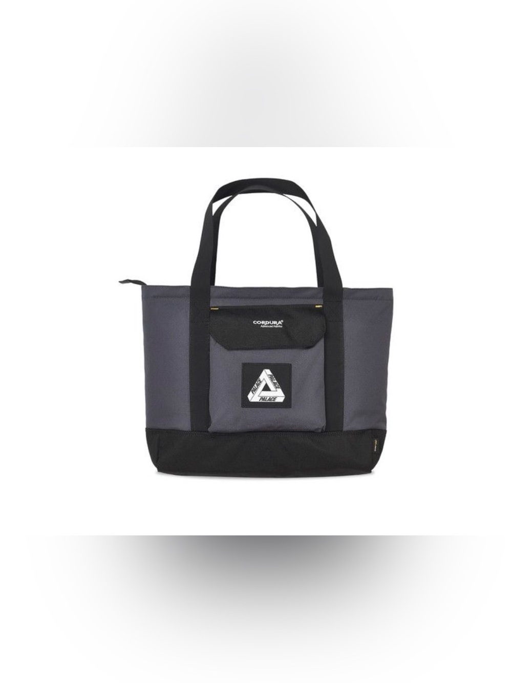 Palace Cordura Duck Canvas Shoulder Bag 'Carbon/Black' Logo Tote Travel Bag FW24